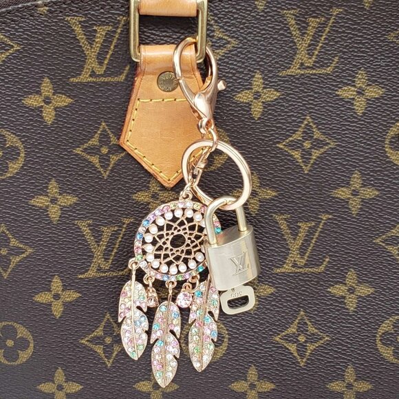 Authentic Louis Vuitton Lock & Key with unbranded Dream Catcher Keycharm - Picture 3 of 9